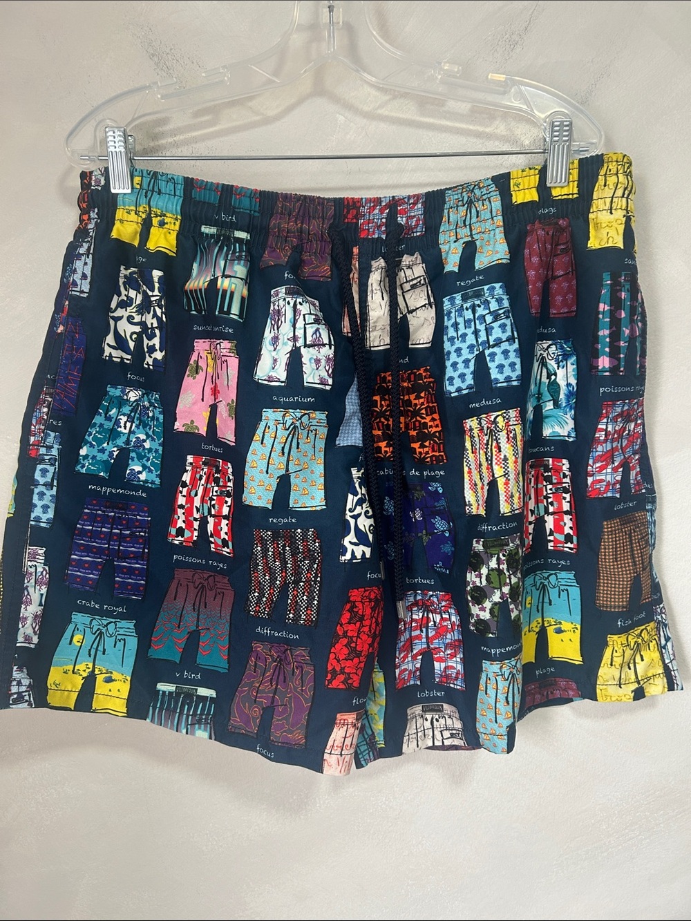 Vilebrequin swim shorts swim trunks board shorts navy shorts print size XXL